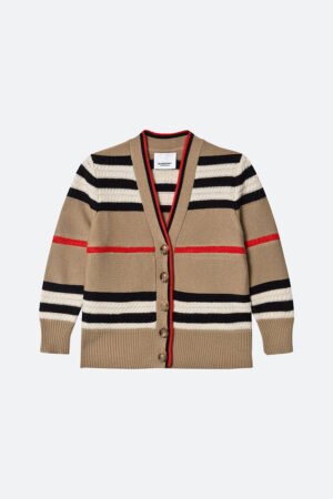 Stripe Cashmere Cardigan